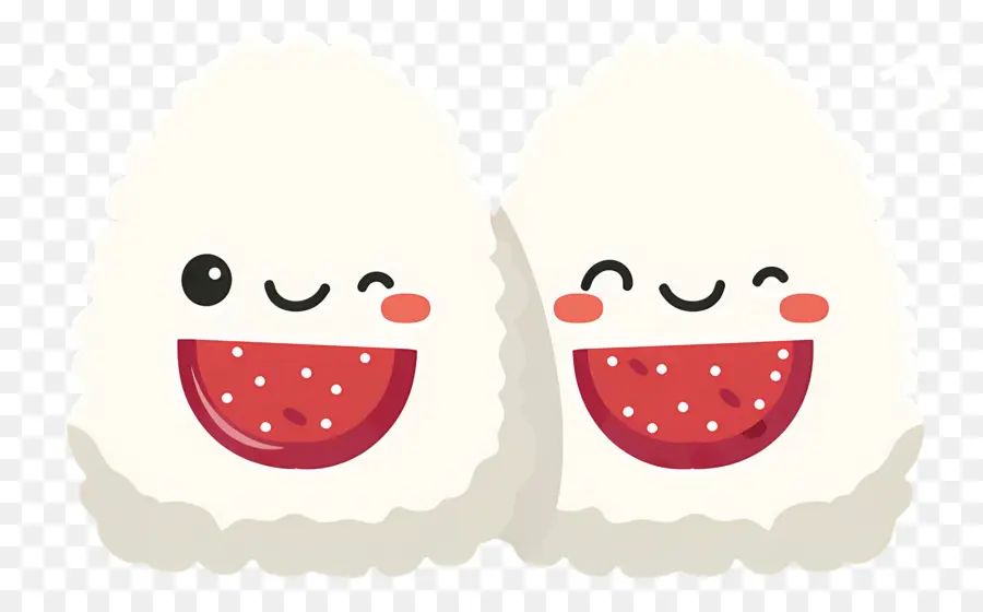 Umeboshi Onigiri，Sevimli Onigiri Yüzleri PNG