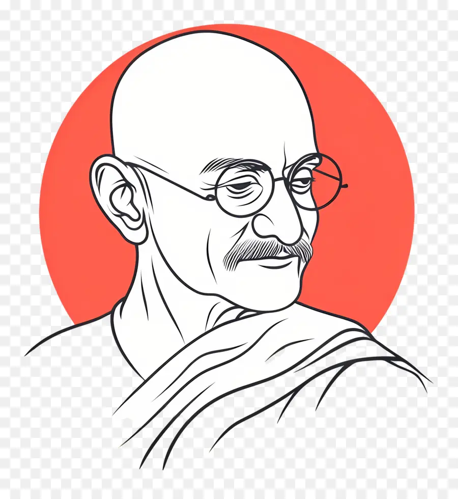 Gandi，Bir Kişinin İllüstrasyonu PNG