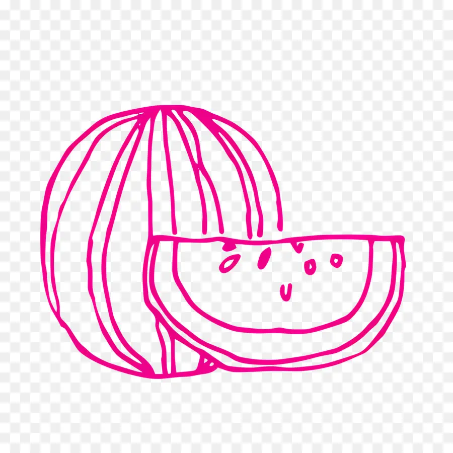 Yemek Kroki，Pembe Karpuz Doodle PNG