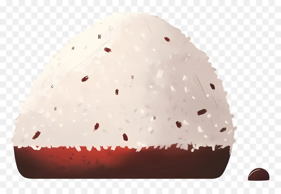 Umeboshi Onigiri，Kırmızı Tabanlı Onigiri PNG