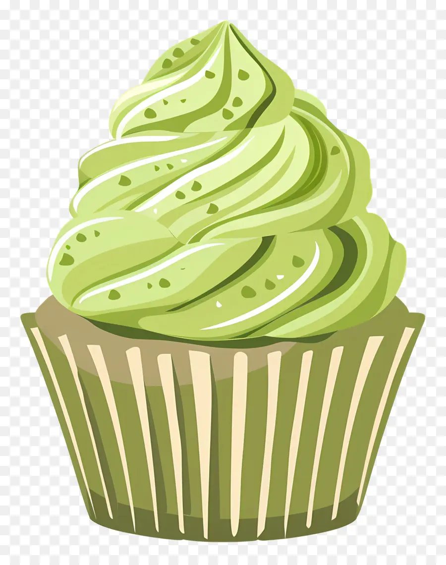 Matcha Cupcake，Yeşil Kek PNG