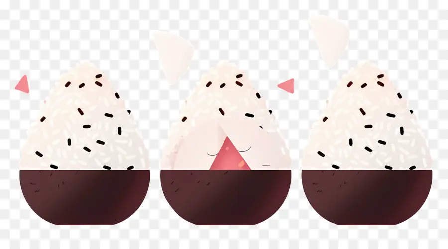 Umeboshi Onigiri，Onigiri İllüstrasyonu PNG