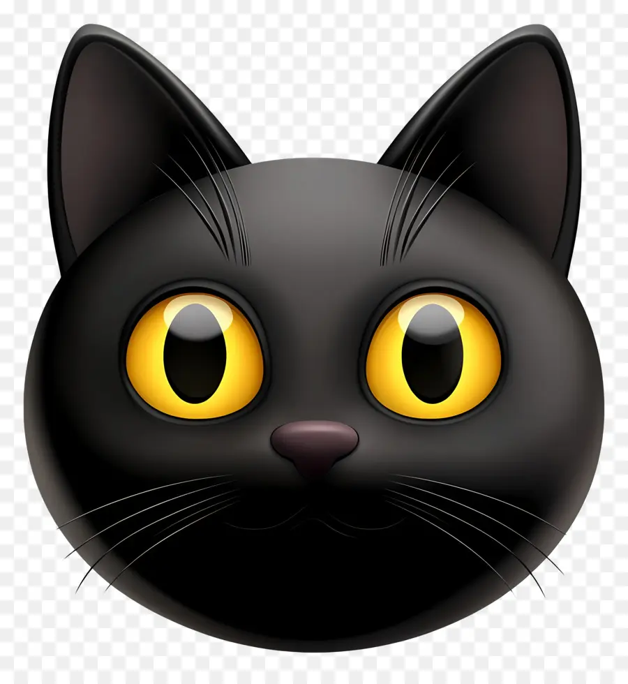 Cadılar Bayramı Emojisi，Kara Kedi PNG