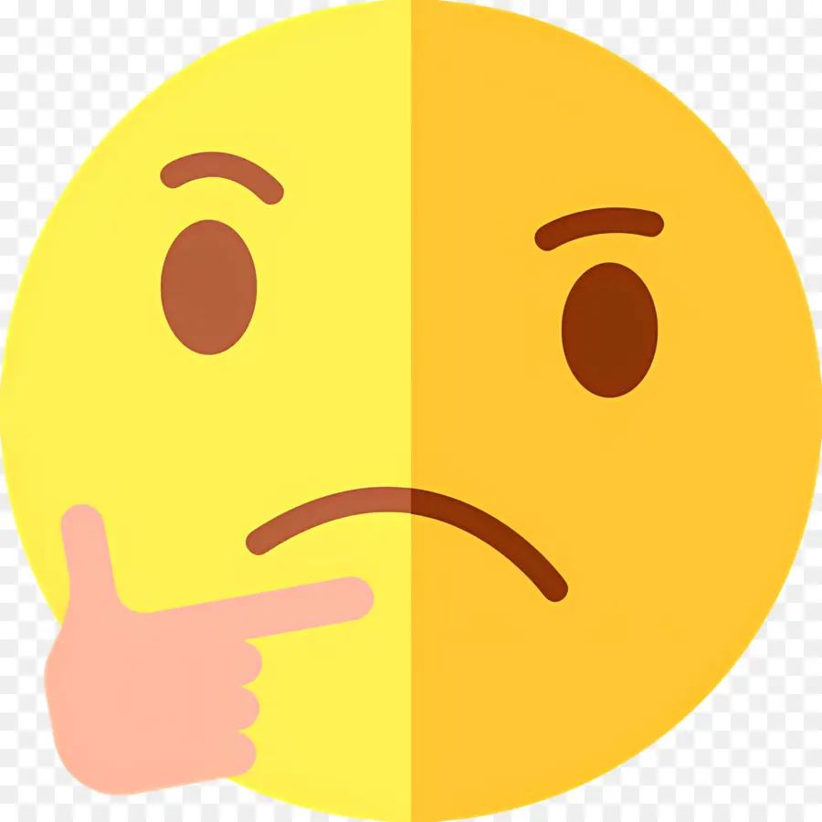 Emoji Düşünen Yüz，Düşünme Emojisi PNG