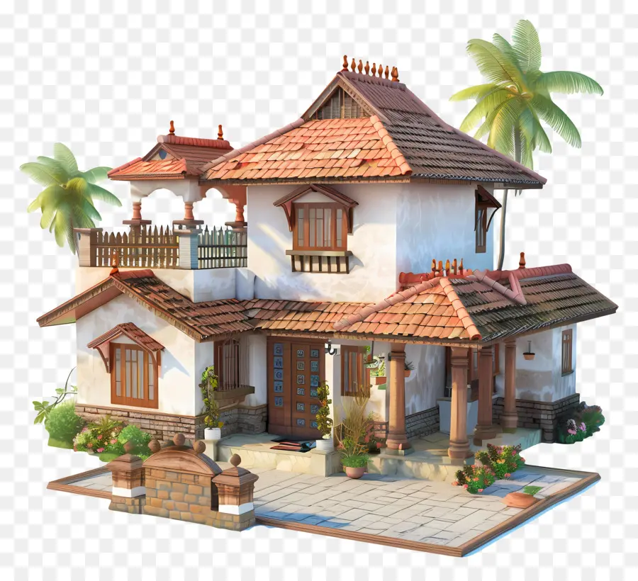 Kerala Evi，Geleneksel Ev PNG