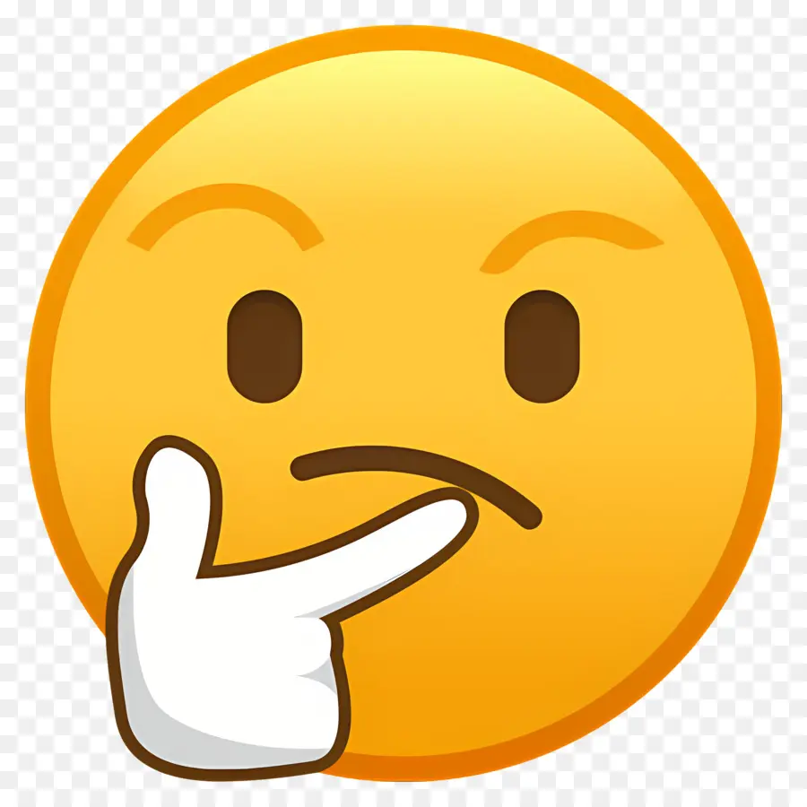 Emoji Düşünen Yüz，Düşünme Emojisi PNG