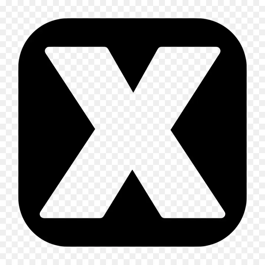 X Logosu，Siyah Beyaz Logo PNG