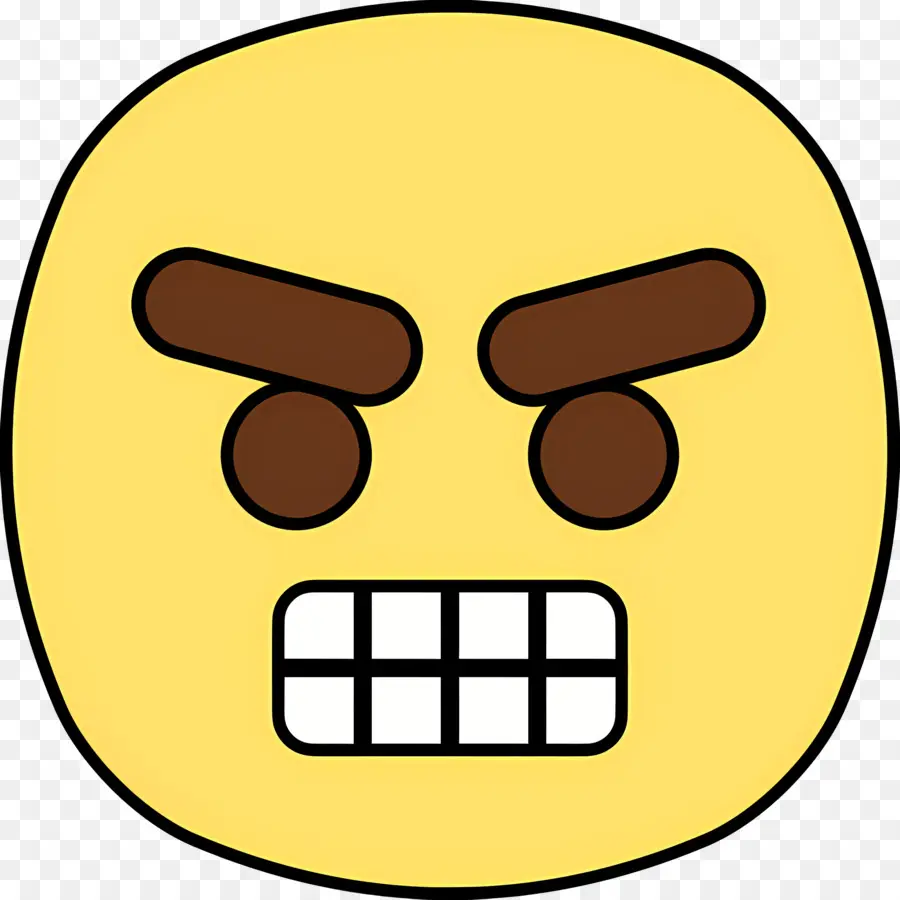 Yüzünü Buruşturan Emoji，Kızgın Yüz PNG