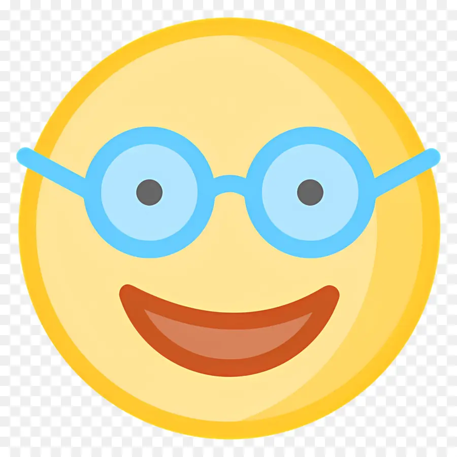 Inek Emojisi，Gözlüklü Sarı Emoji PNG