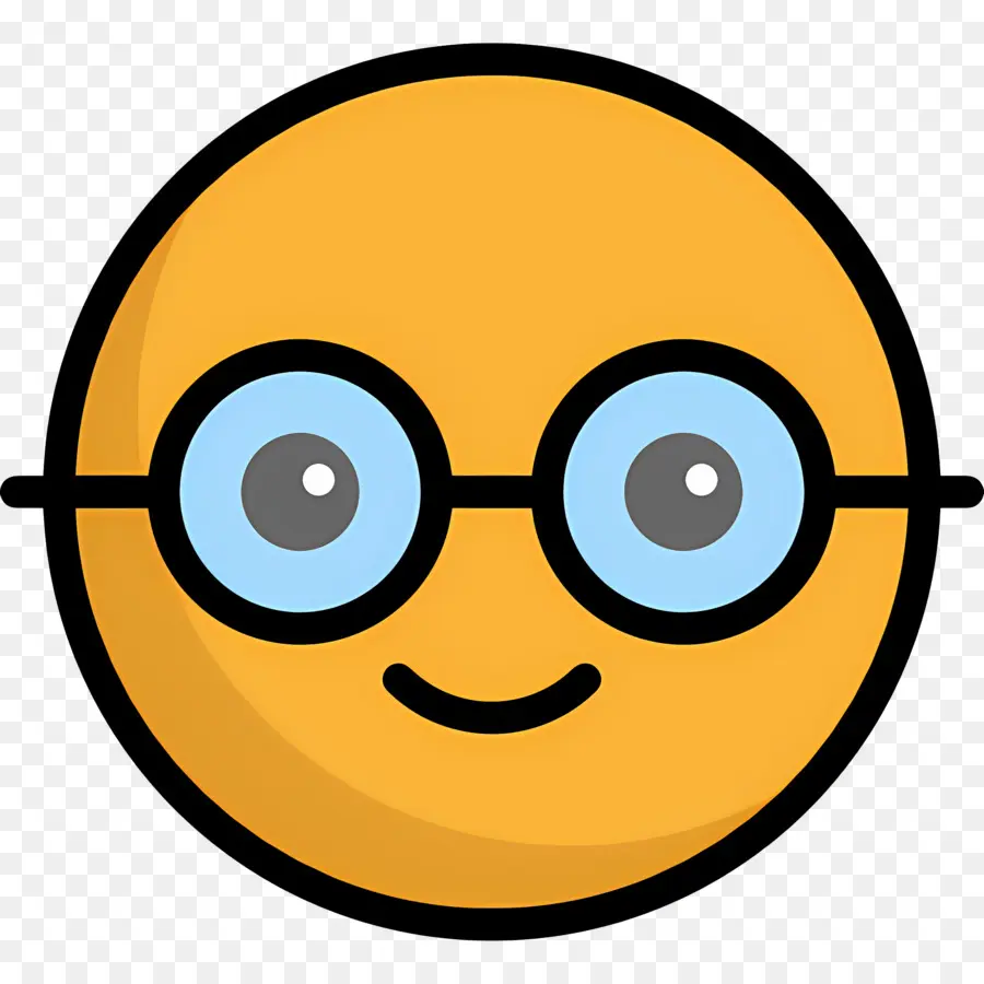 Inek Emojisi，Gözlüklü Sarı Emoji PNG