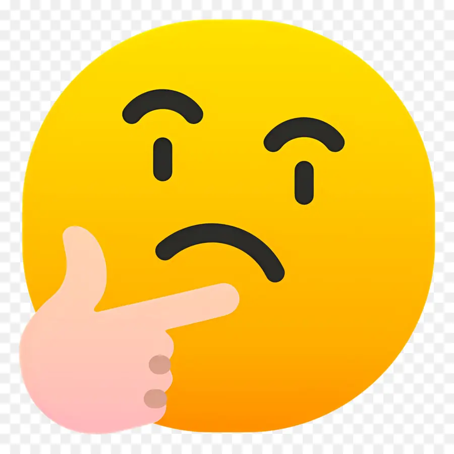 Emoji Düşünen Yüz，Düşünme Emojisi PNG