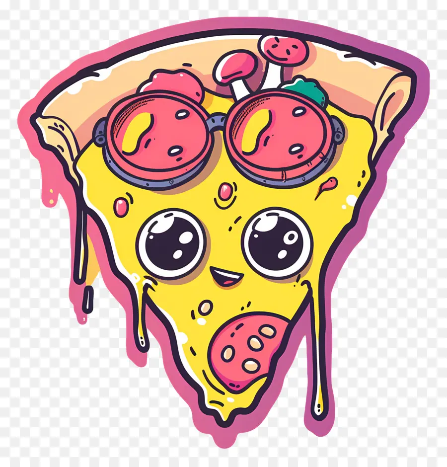 Karikatürize Et Pizza，Pizza Dilimi PNG