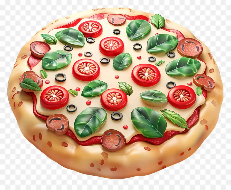 3 Boyutlu Pizza，Pizza PNG