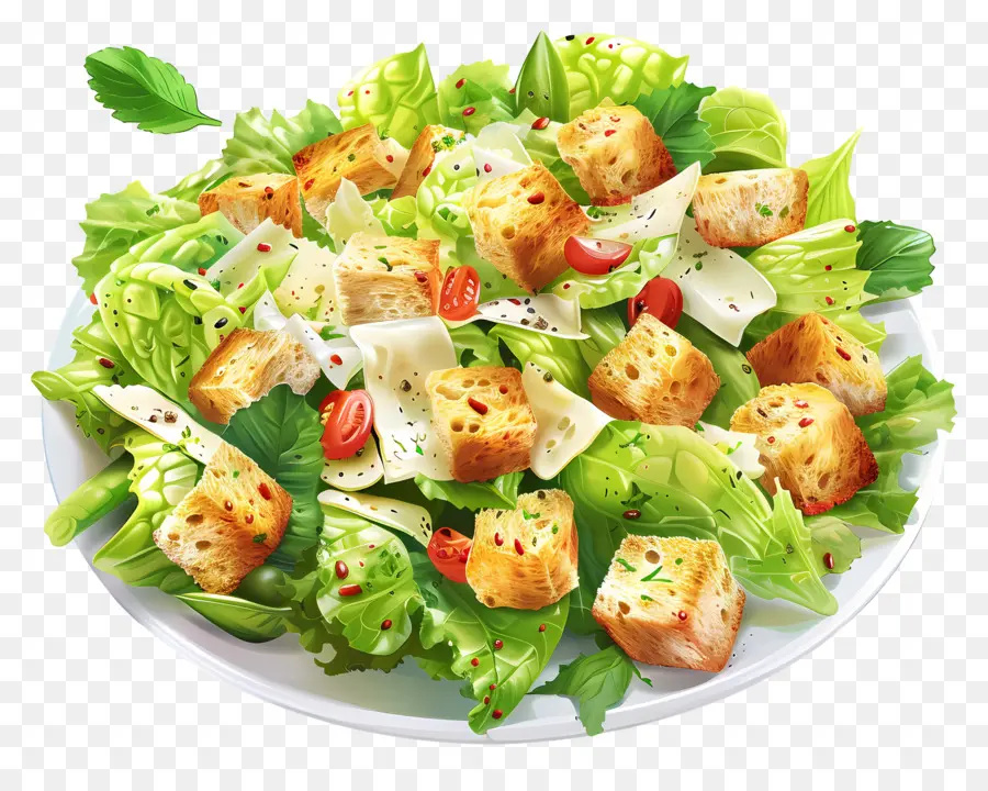 Sezar Salatası，Salata PNG