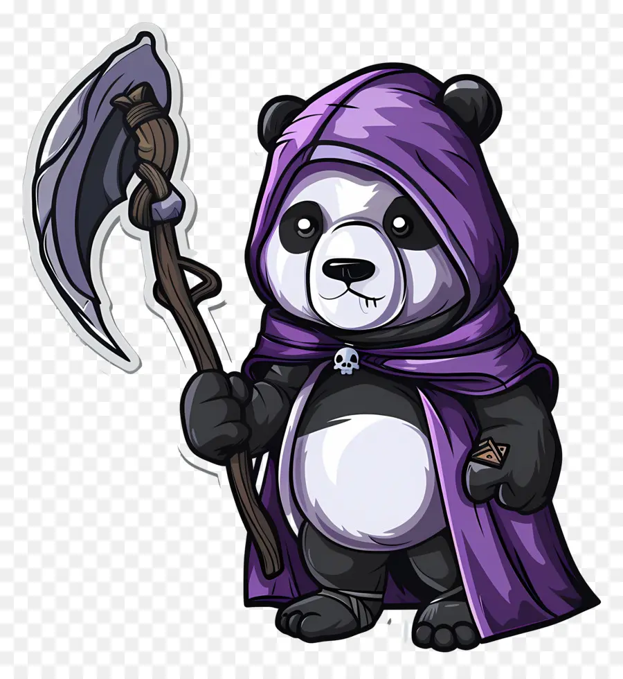 Sevimli Panda，Tırpanlı Panda PNG