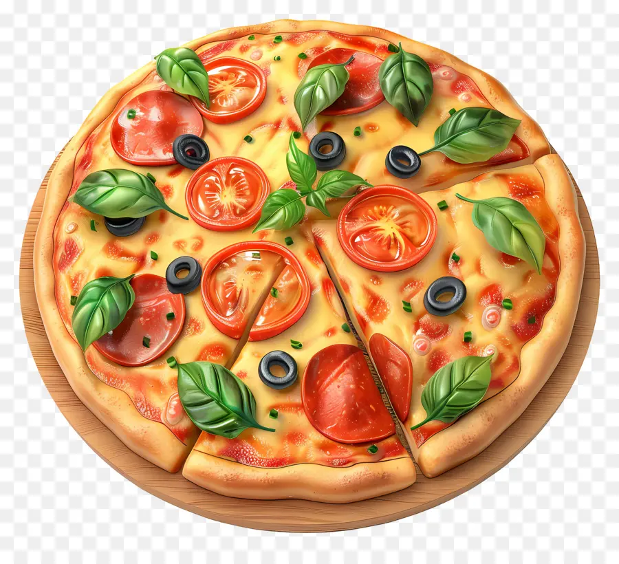 3 Boyutlu Pizza，Pizza PNG