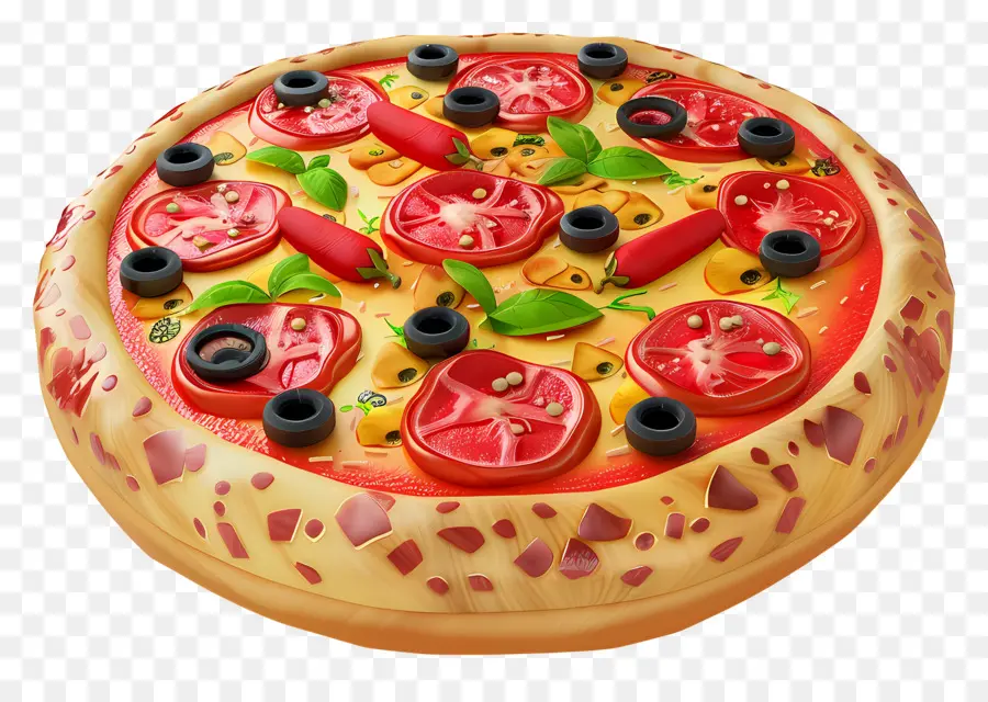 3 Boyutlu Pizza，Pizza PNG