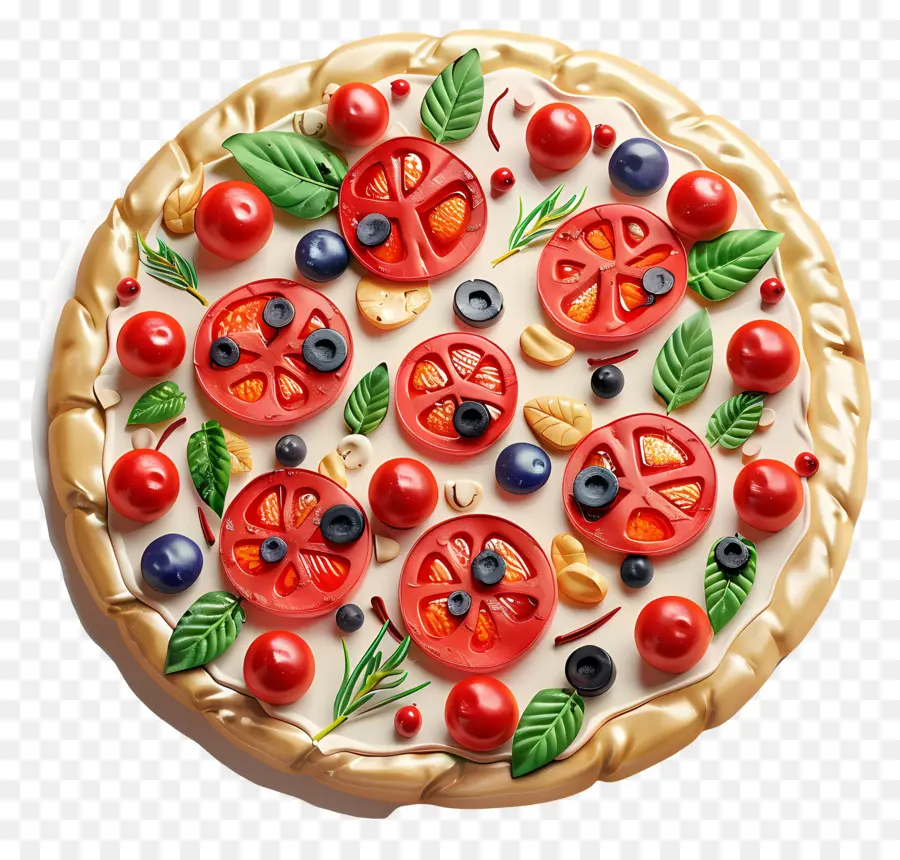 3 Boyutlu Pizza，Bütün Pizza PNG