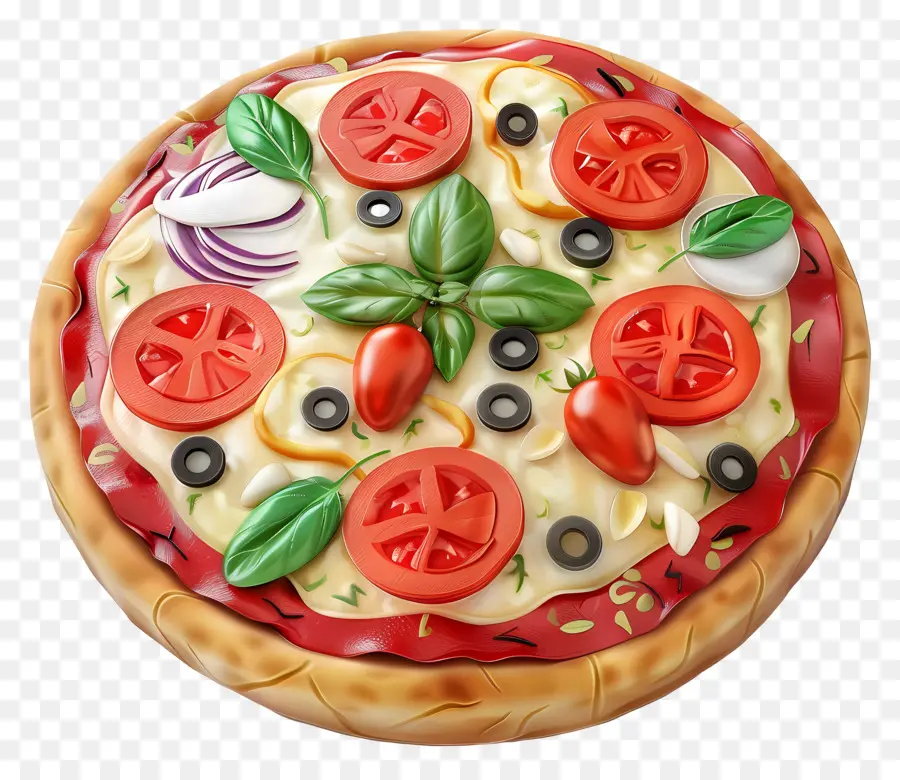 3 Boyutlu Pizza，Pizza PNG