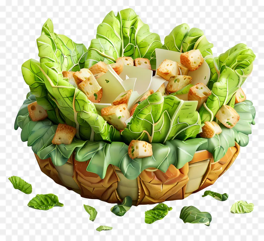 Sezar Salatası，Salata PNG