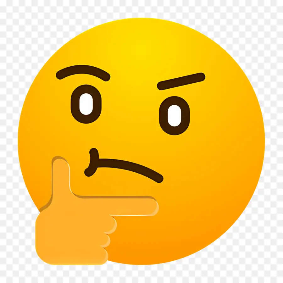 Emoji Düşünen Yüz，Düşünme Emojisi PNG