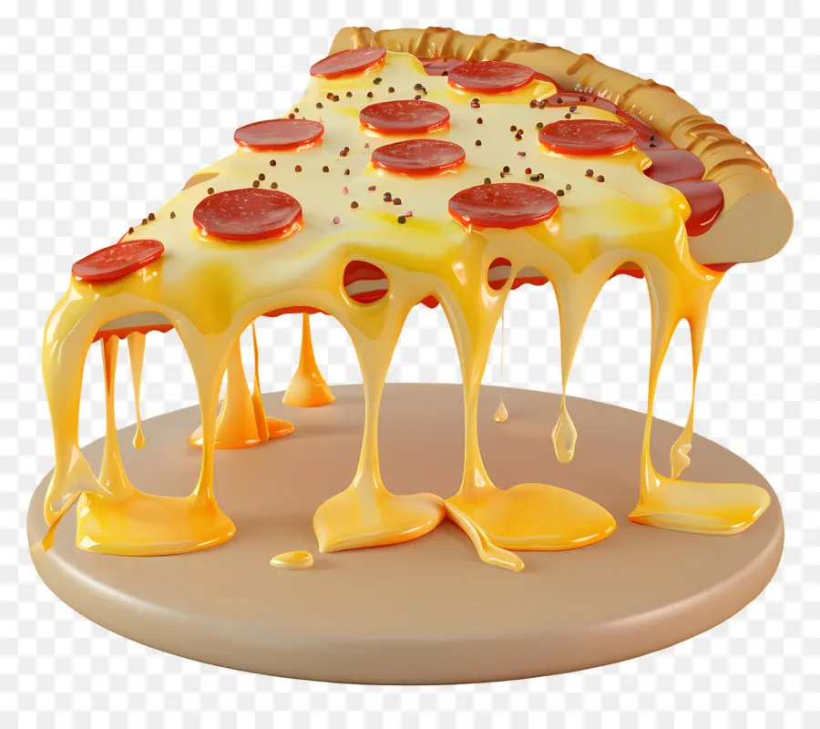 3 Boyutlu Pizza，Peynirli Pizza Dilimi PNG