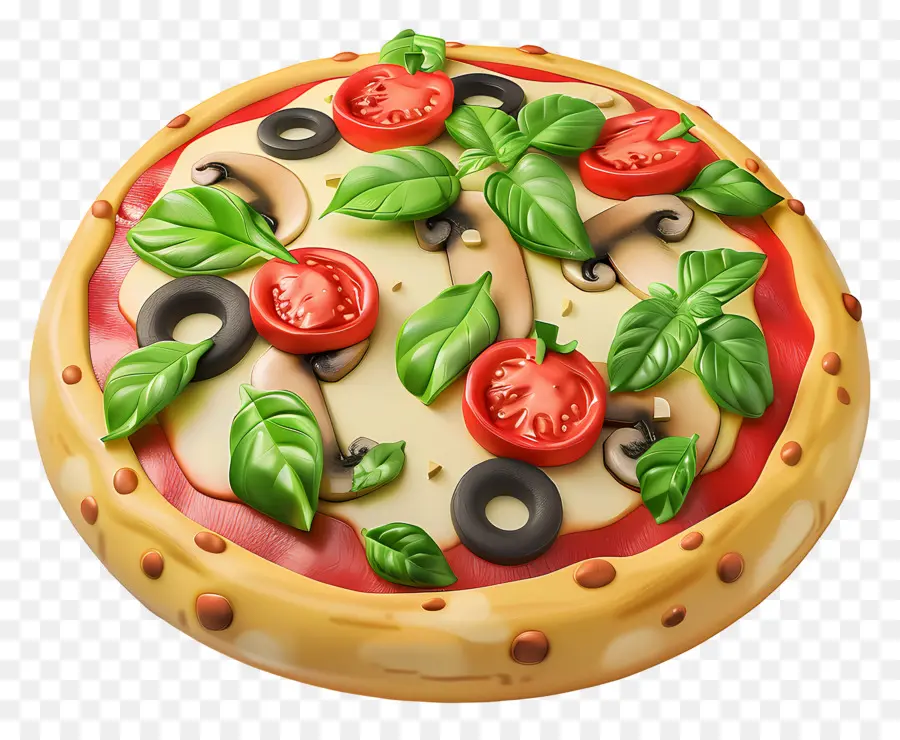 3 Boyutlu Pizza，Bütün Pizza PNG