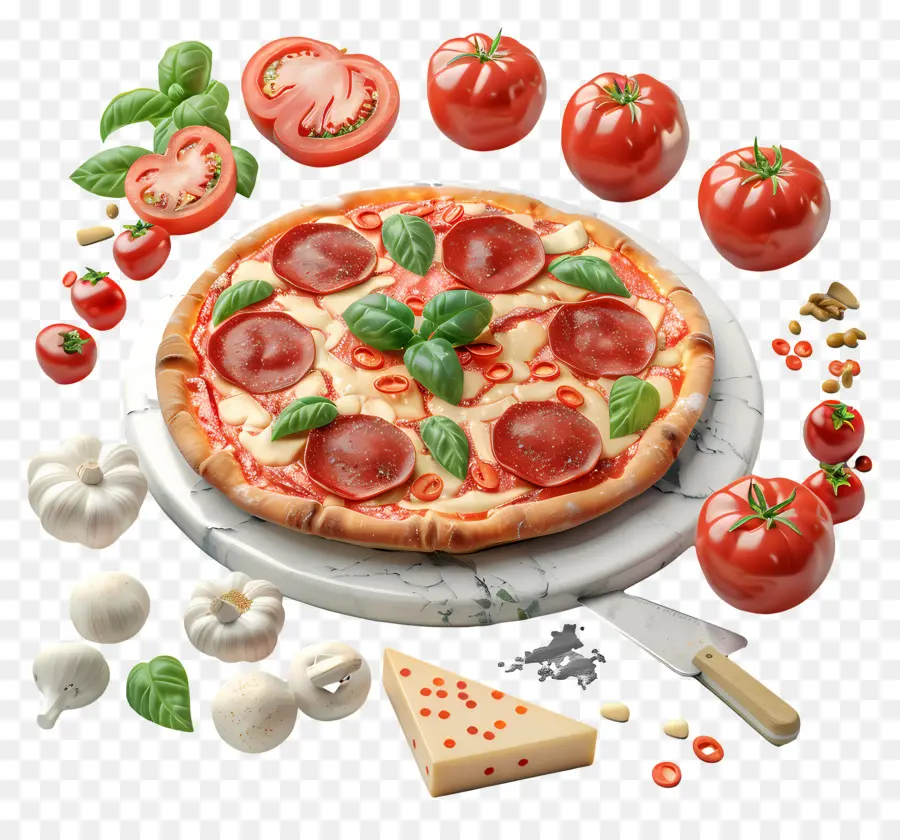 3 Boyutlu Pizza，Pizza PNG