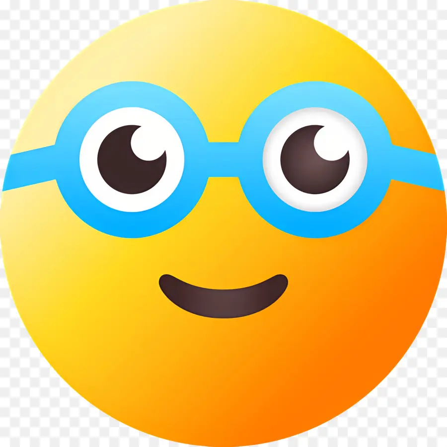 Inek Emojisi，Gözlüklü Sarı Emoji PNG