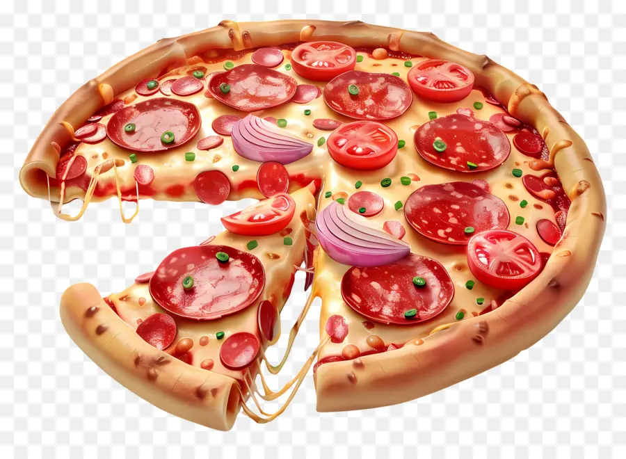 3 Boyutlu Pizza，Bütün Pizza PNG