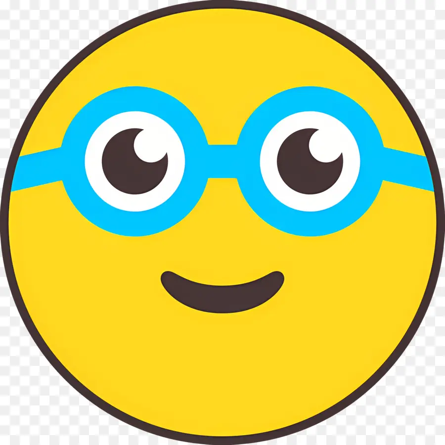 Inek Emojisi，Gözlüklü Sarı Emoji PNG