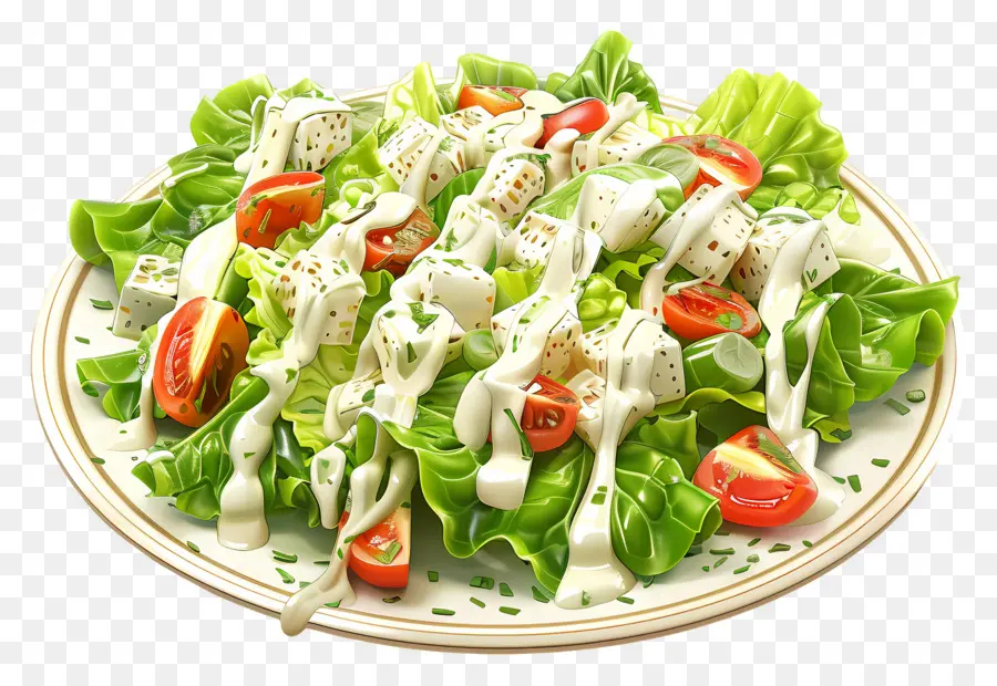 Sezar Salatası，Soslu Salata PNG