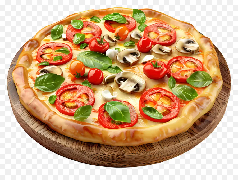 3 Boyutlu Pizza，Pizza PNG