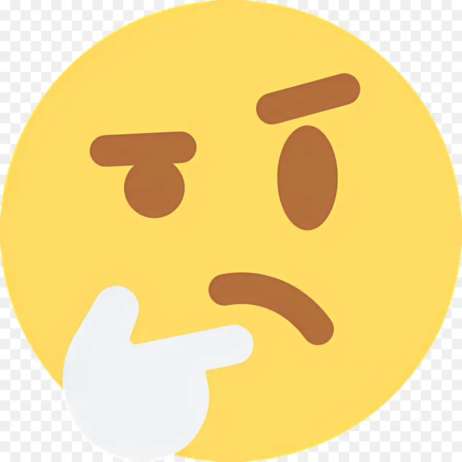 Emoji Düşünen Yüz，Düşünme Emojisi PNG