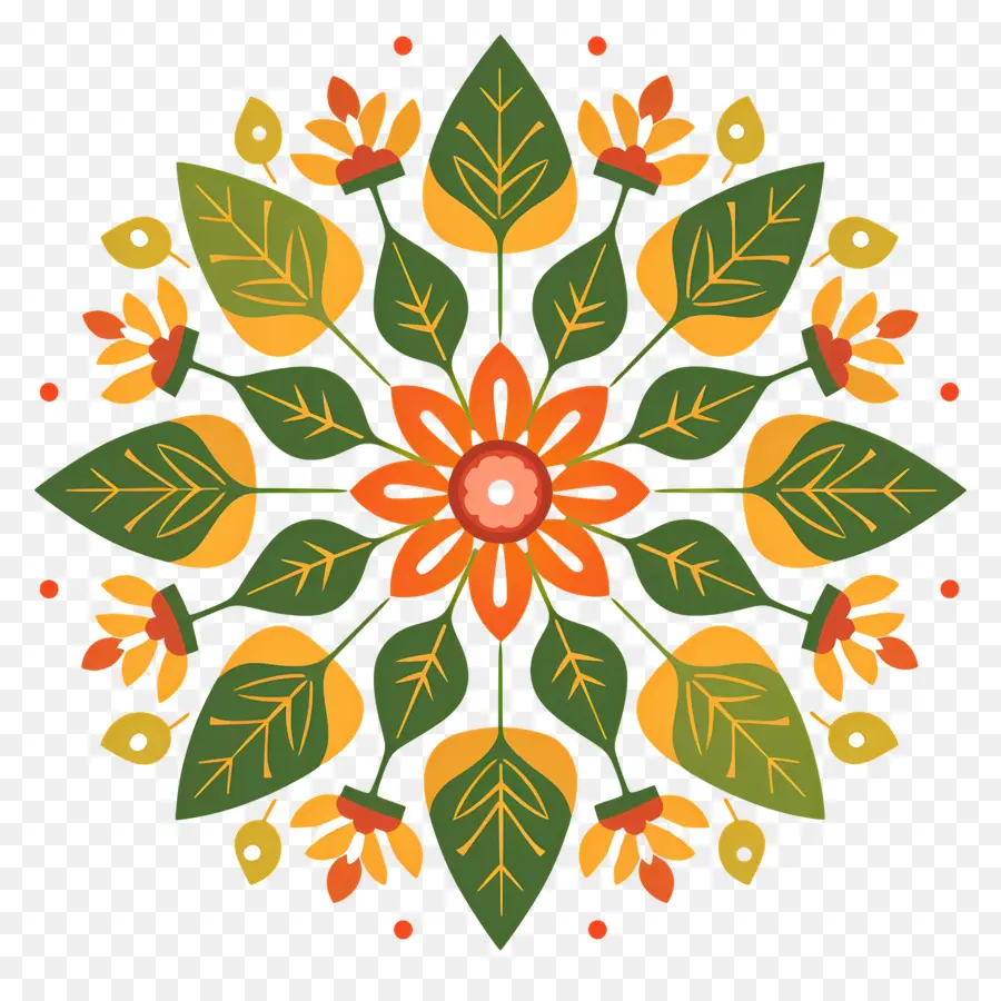 Pookalam，Çiçek Mandala PNG