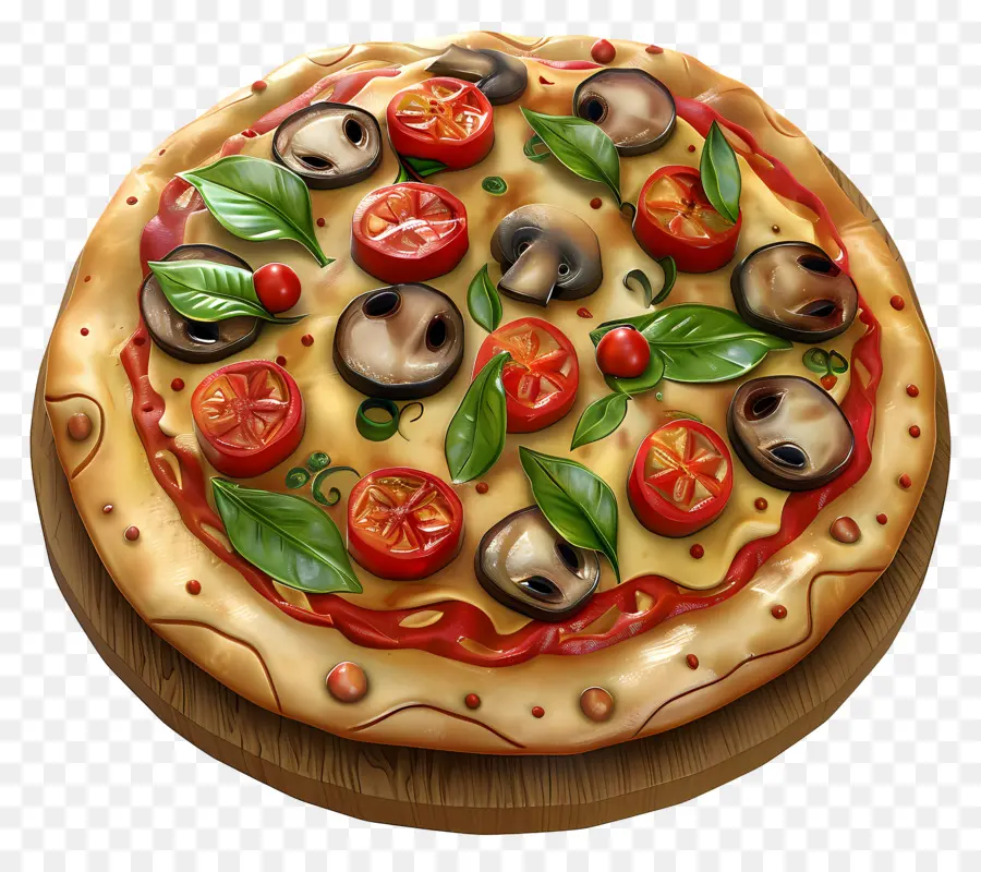 3 Boyutlu Pizza，Pizza PNG