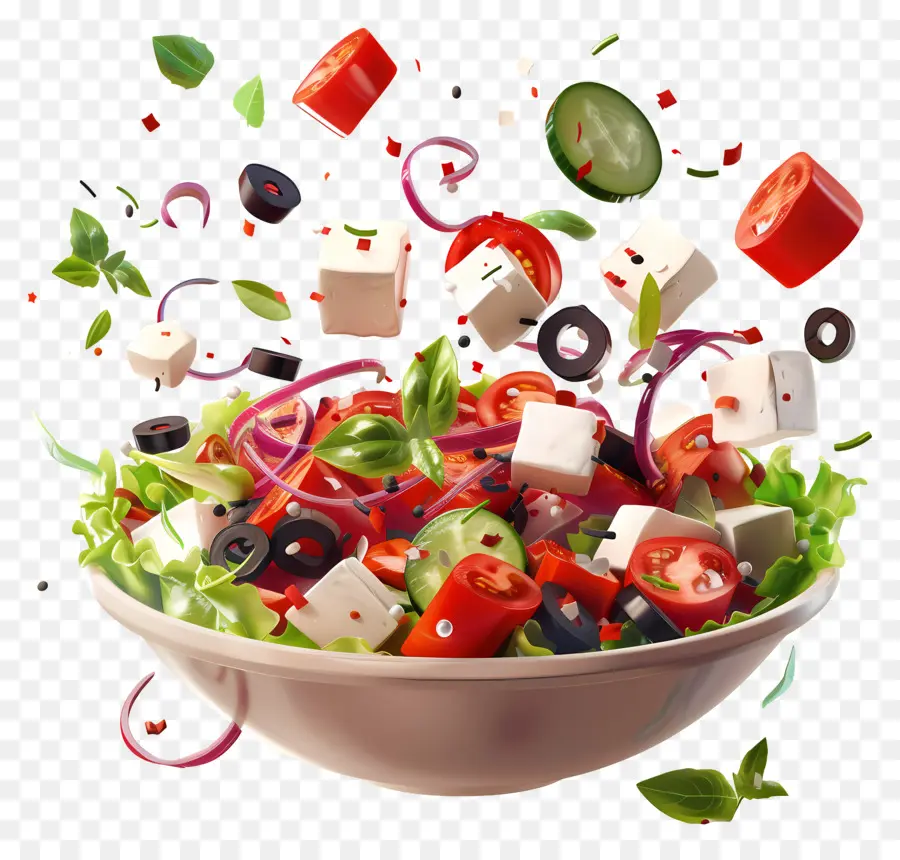 Yunan Salatası，Salata Kasesi PNG