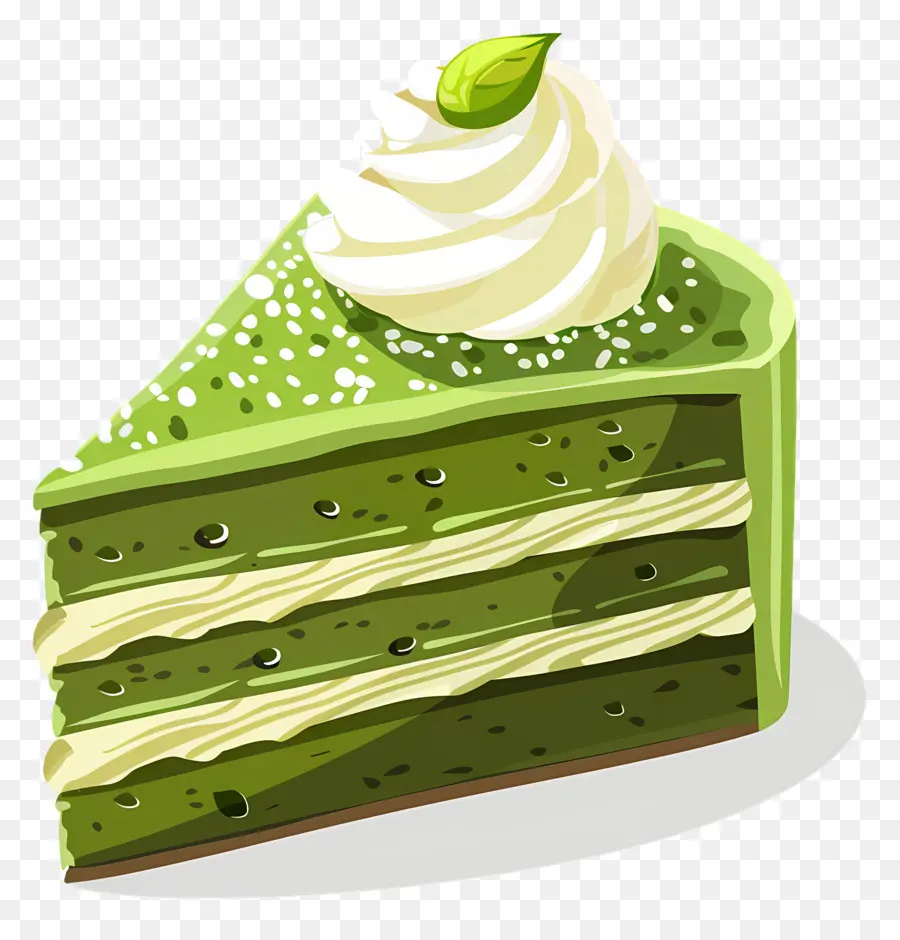 Matcha Kek，Yeşil Kek Dilimi PNG