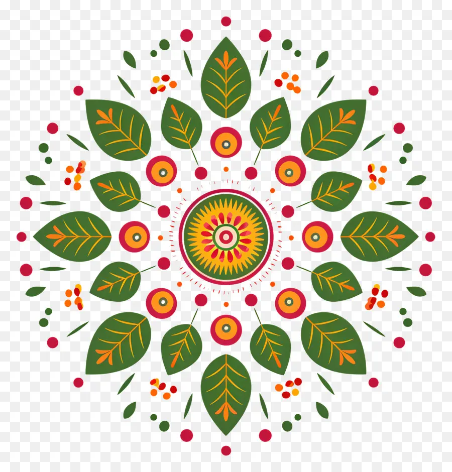 Pookalam，Çiçek Mandala PNG