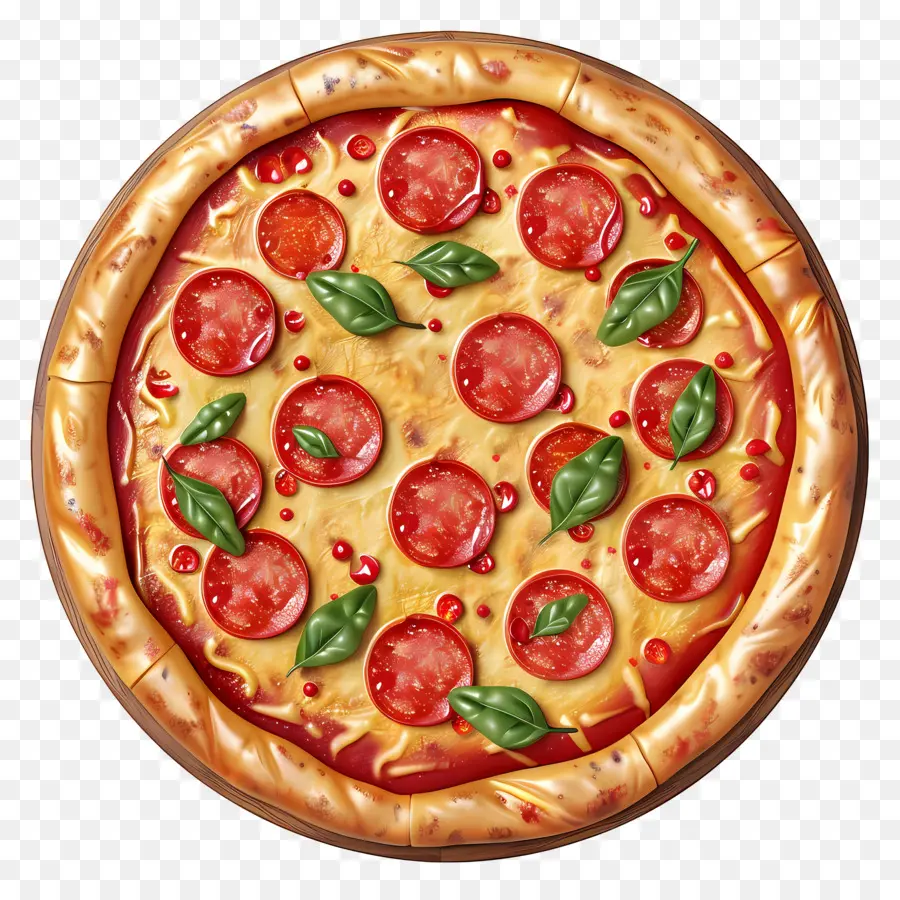 Üstten Görünüm Pizza，Pizza PNG