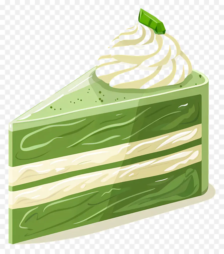 Matcha Kek，Yeşil Kek Dilimi PNG