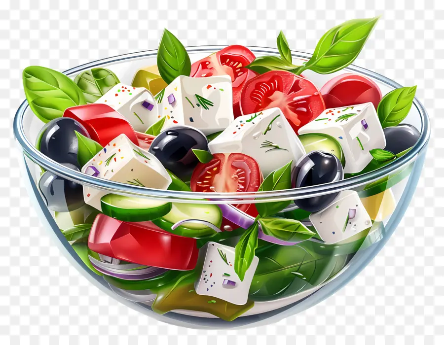 Yunan Salatası，Salata Kasesi PNG