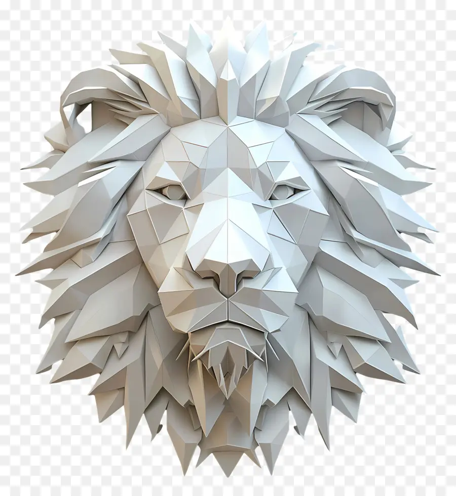 Aslan Yüzü，Origami Aslan PNG