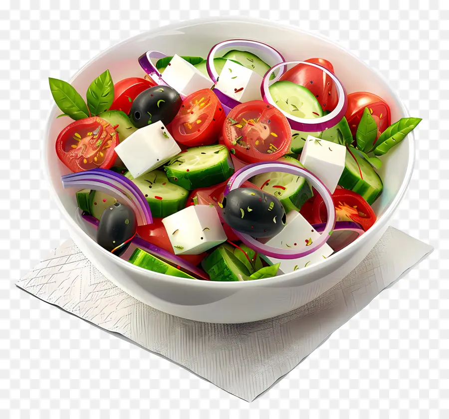 Yunan Salatası，Beyaz Peynir PNG