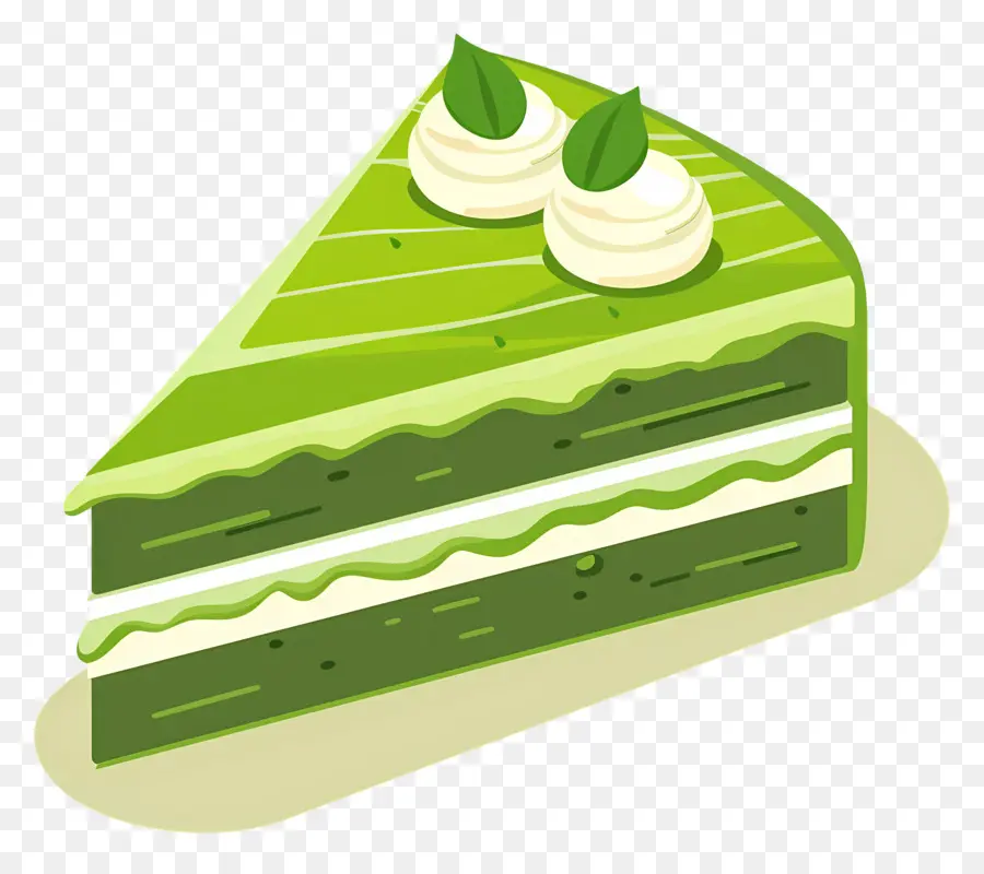 Matcha Kek，Yeşil Kek Dilimi PNG