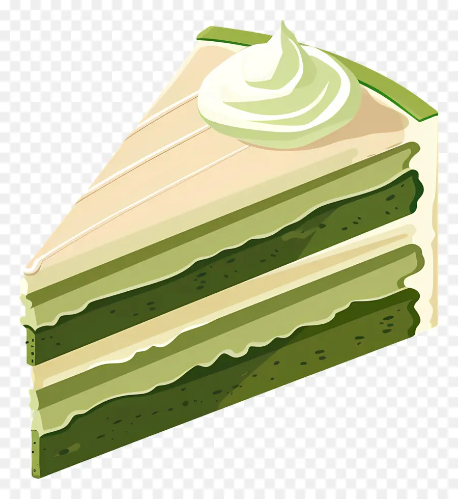 Matcha Kek，Yeşil Kek Dilimi PNG