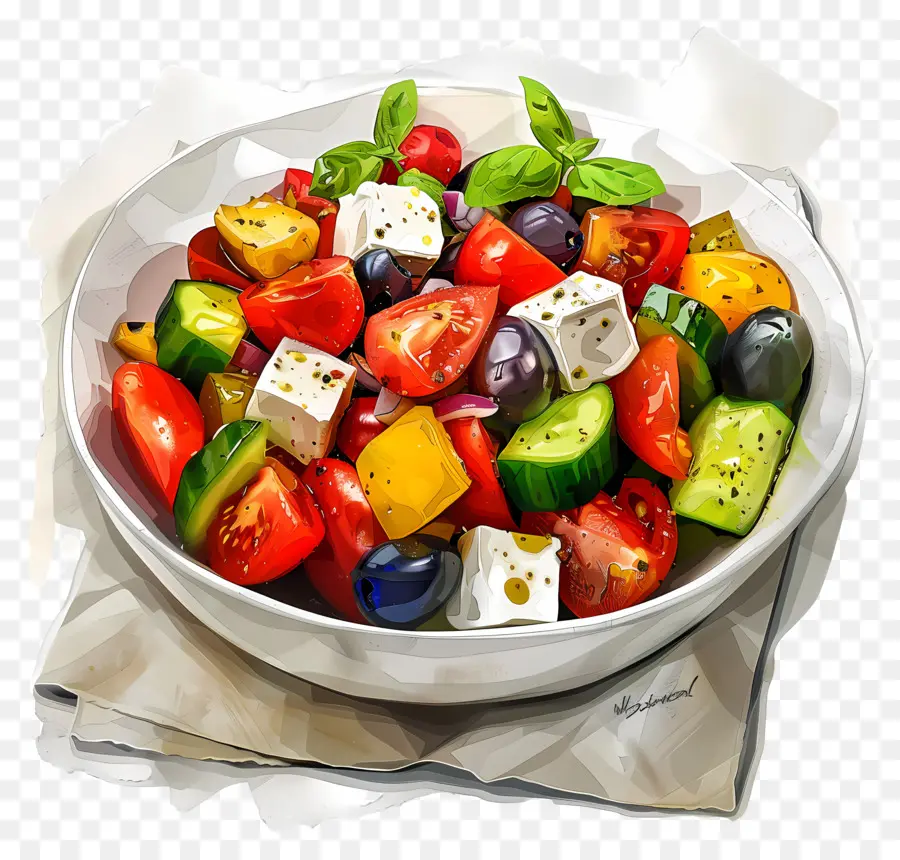 Yunan Salatası，Tas PNG