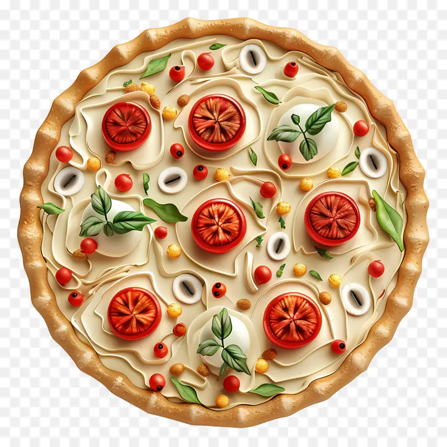 Üstten Görünüm Pizza，Pizza PNG