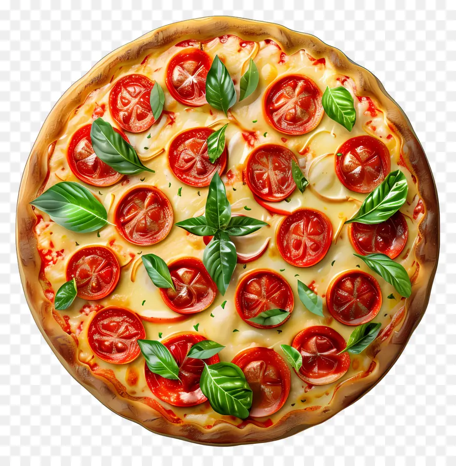 Üstten Görünüm Pizza，Pizza PNG