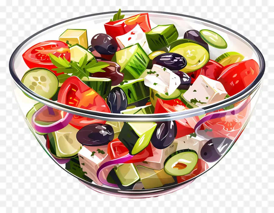 Yunan Salatası，Salata Kasesi PNG